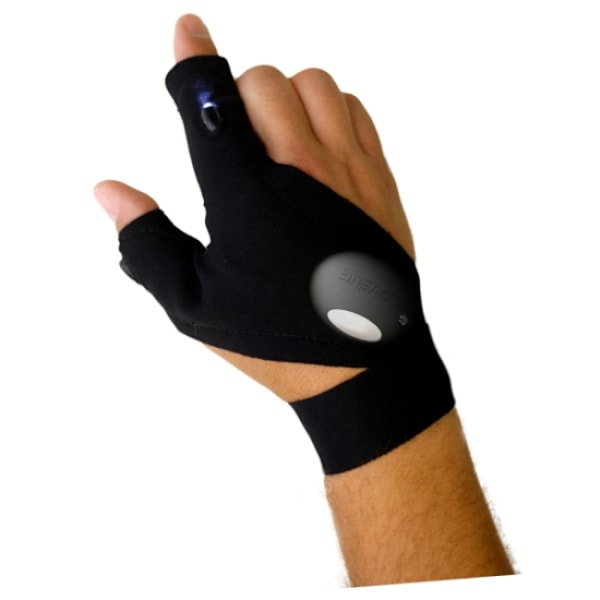 2 st Magic Lighting Gloves LED-belysning, höger hand svart