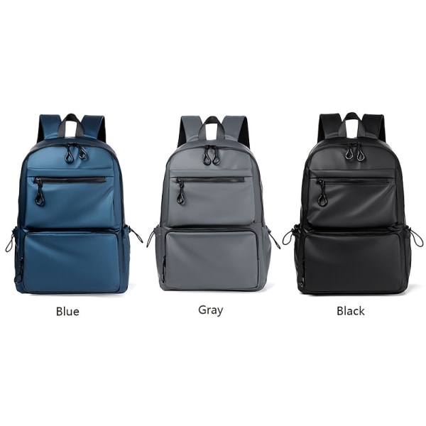 One Pack 14-tums ryggsäck för män Reseryggsäck Casual datorväska Koreansk modetrend Student skolväska Blå