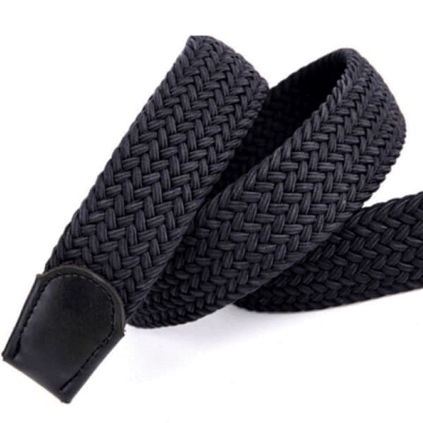 Kvinnors flätade vävda elastiska stretchbälte herr web casual bälte för byxor jeans