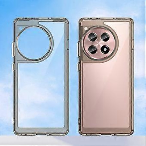 Skal för OnePlus 12R 5G/Ace 3 5G TPU+Akryl Skyddande Mobilskal (Transparent Grå)