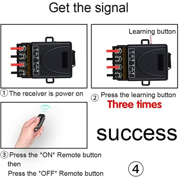 433Mhz trådløs fjernbetjening med høj effekt, AC 220V/240V/11