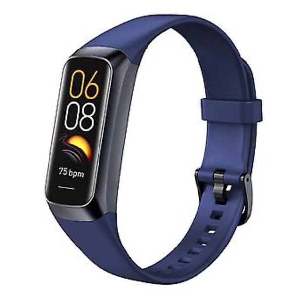 Fitness Tracker Smartklokke, Aktivitetstracker med 1,1\" AMOLED Berøringsskjerm i Farger, Vannresistent Steptracker for Android iPhones -GSL Blå