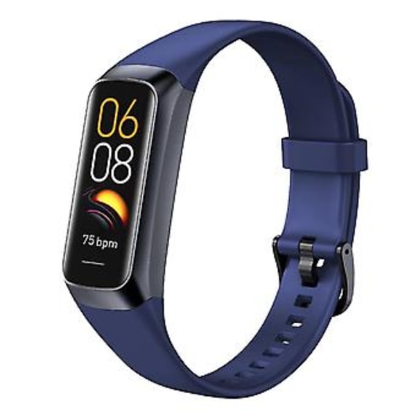Fitness Tracker Smartwatch, Aktivitetsmåler med 1,1\" AMOLED Touch Farveskærm, Vandafvisende Skridttæller til Android iPhones -GSL Blå