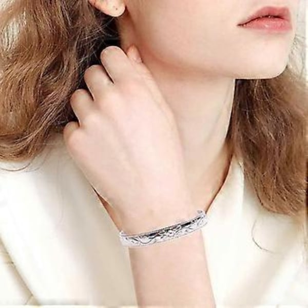 1 stk. C Åbent Vintage armbånd - Sølv