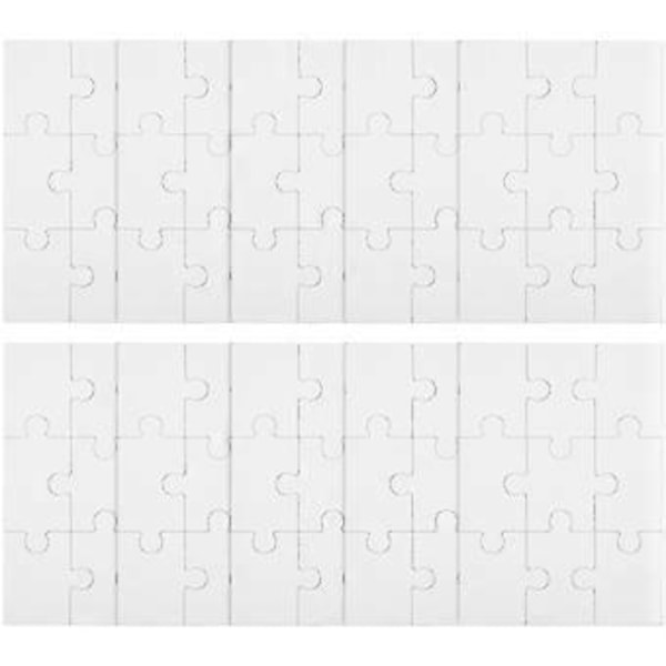 10 ark DIY Blanke Puslespil Tegning Blankt Puslespil DIY Blank Graffiti Puslespilsbrikker