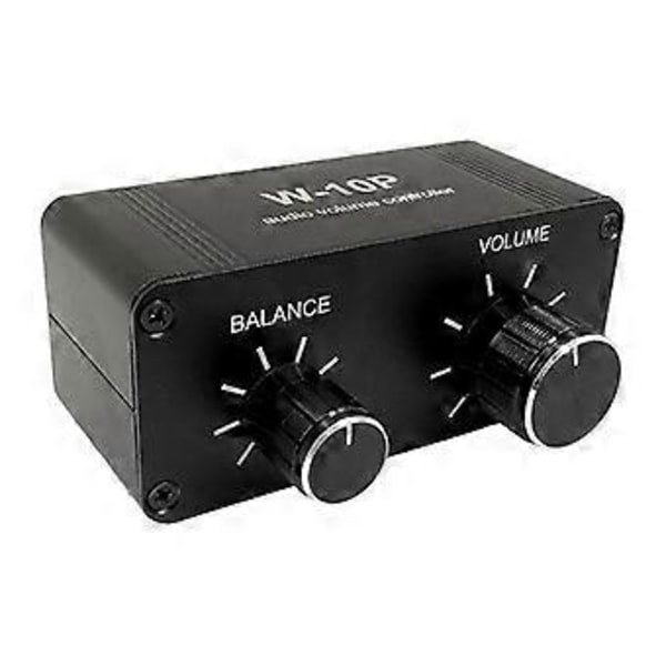 3,5 mm Portabel Volymkontroll Förförstärkare W-10P Stereo Dubbelkanal Stereo Audio Mini Balans