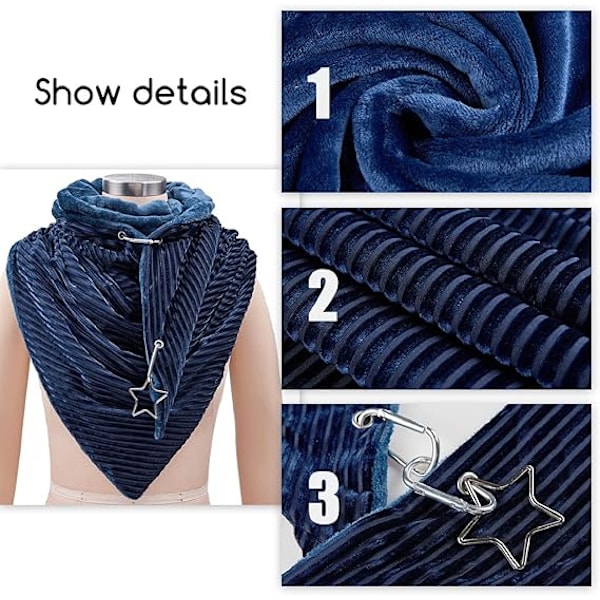 1 stk Tibetansk Cyan Sjal Skjerf Kvinner Wrap Skjerf Sjal Solid Farge