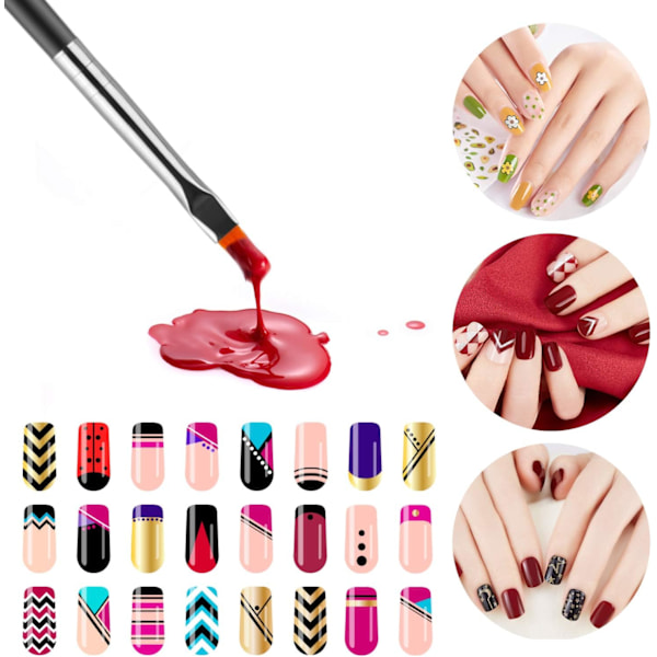 Svart nagelborste nagelkonst design borstar akryl nagelkonst borste