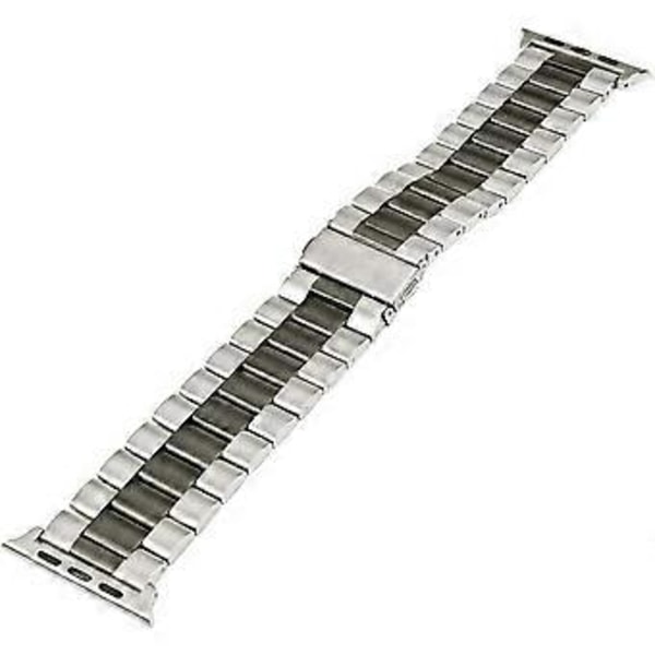 Kompatibel med Apple Watch Rem 38mm-40mm/ 42mm-44mm Udskiftning Rustfrit Stål Metal Rem til Apple Watch Series 5/4/3/2/1 (38 til 40mm midten sort)