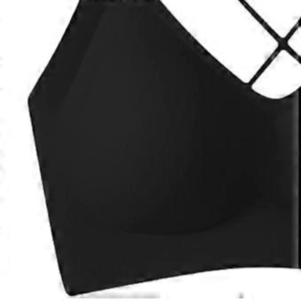 Naisten rintaliivit Jelly Strip -tukipaita Rintaliivit Alusvaatteet Push up -rintaliivit Pehmustetut Braletit (L Musta)