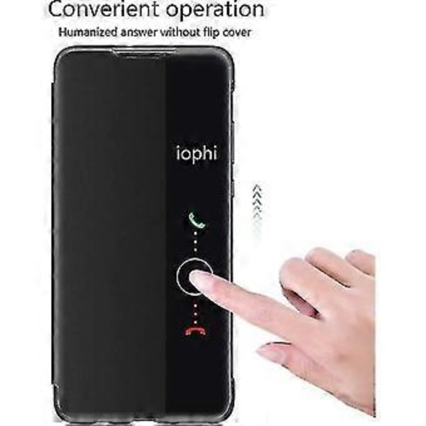 Huawei P30 Lite Skal, Smart View Läder Flip Case, [Energisparläge][Fullt Skydd](p30lite,bla - JA