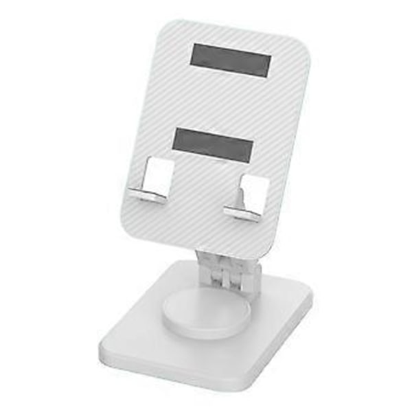 360-graders roterende mobiltelefon tablet stander desktop bærbar og foldbar (hvid)