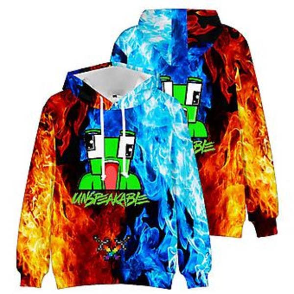 Unspeakable Barn Hoodie, Pojkar Flickor 3D Tryckt Trendiga Tröjor, YouTubes Spelare Kläder För 9-14 år (9-10 År)