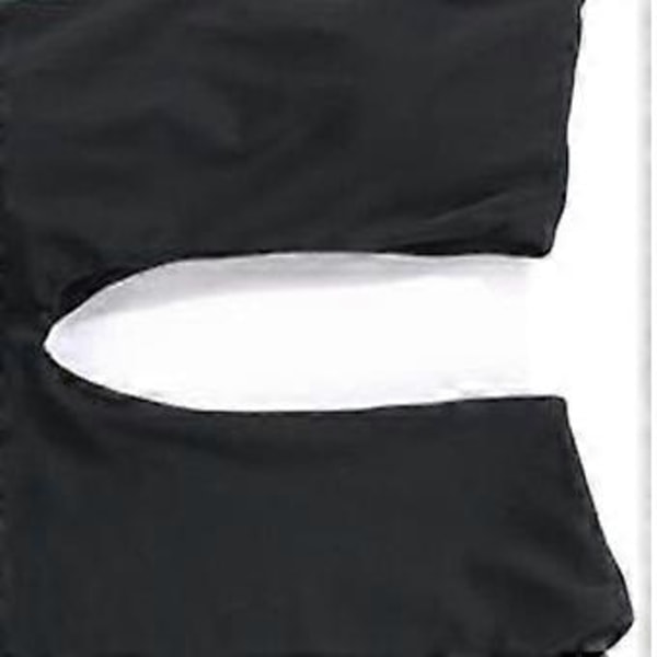 Dame One Shoulder Stribet Højbenet Badedragt i Ét Stykke Thong Badedragter (S Sort)