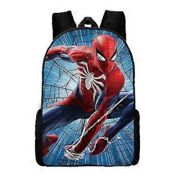 Barnryggsäck Superhjälte Spiderman Tryckt Skolbok Ryggsäck Reseväska (1)
