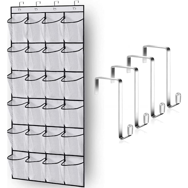 1 stk. dørskos opbevaringsboks dør hængende taske opbevaringspose hvid hæng