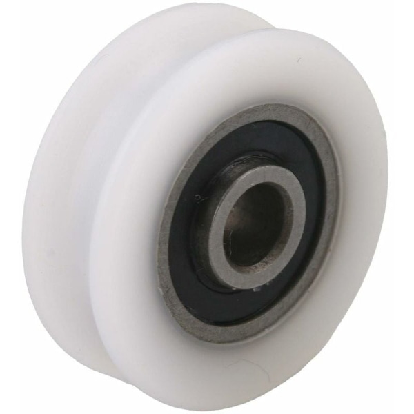 4 kpl 4x20x6.5x7.4mm Valkoinen sisähalkaisija 4MM U-ura Nylon-hihnapyörä