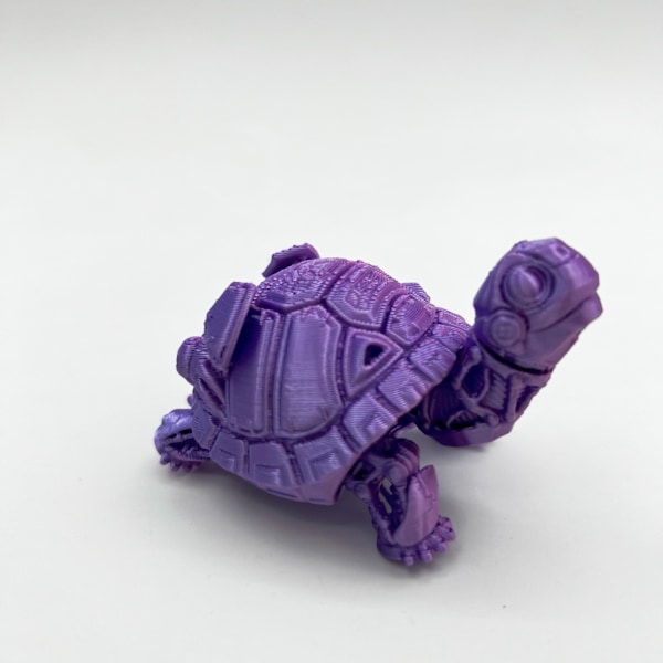 2-pak 3D-printet cyber-krympet skallede turtle lemmer og hale kan krympe kan bevæge led børns gave legetøj model ornamenter