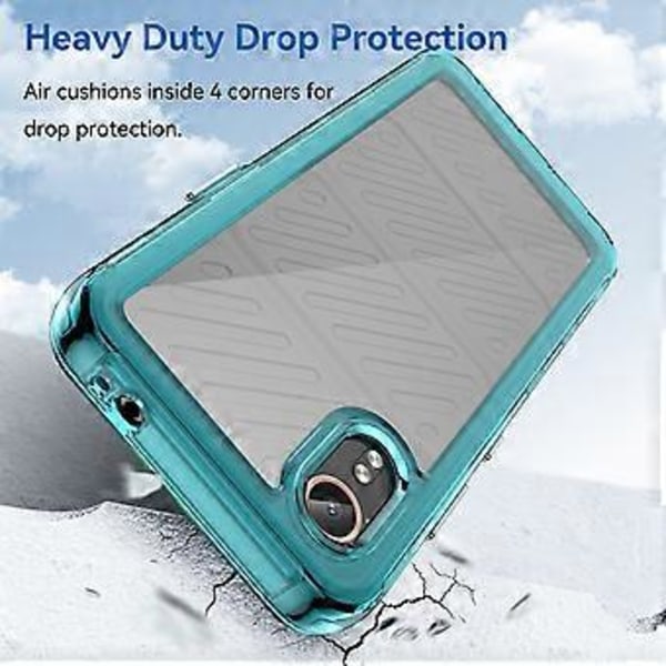 För Samsung Galaxy Xcover7 Mobilskal Anti-fall TPU + Akrylskydd (Transparent Blå)