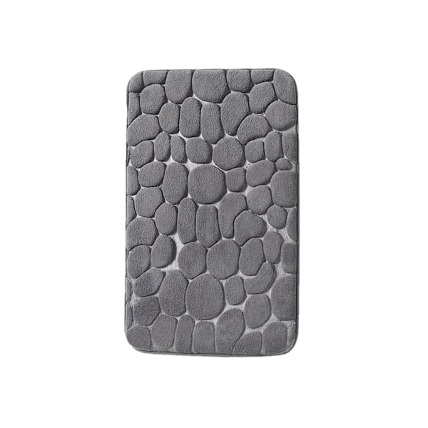 1 stk. (mørkegrå, 40 x 60 cm) Pebble præget gulvmåtte, skridsikker W
