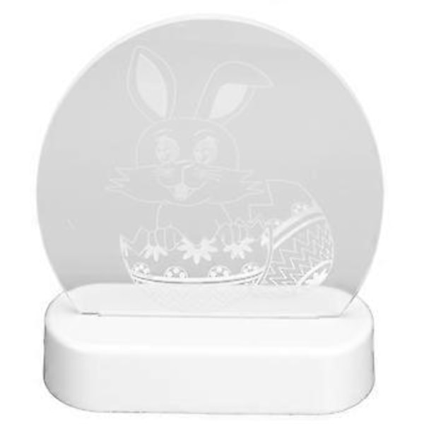 Kanin 3D Nattlampe Kaninform Energibesparende 3D Kaninlampe Slitesterk ABS Akryl LED Påske Nattlampe for Barn
