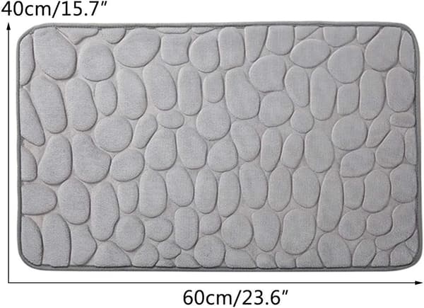 Sklisikker absorberende badematte, memory foam baderomsdørmåtte, massa