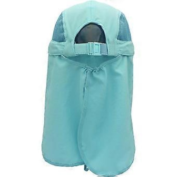 Solhatt för kvinnor UV-skydd Bucket Hat för män Andningsbar sommar Nacke Ansiktsskydd Storlek 54-56 cm (Blå)