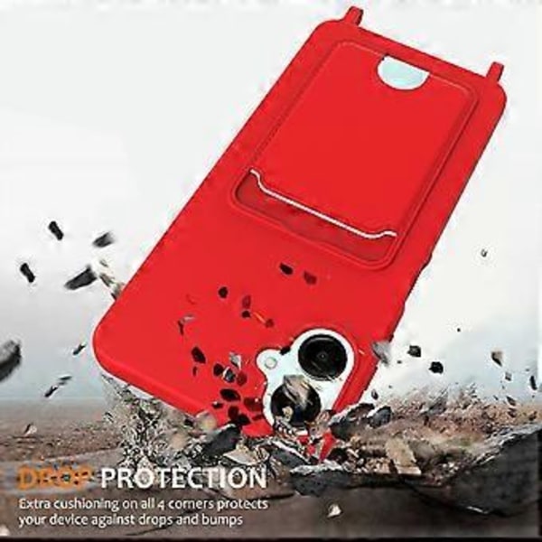 For Samsung Galaxy A06 Deksel Flytende Silikon Kortholder Telefon Bakdeksel med Lanyard (Stil A)