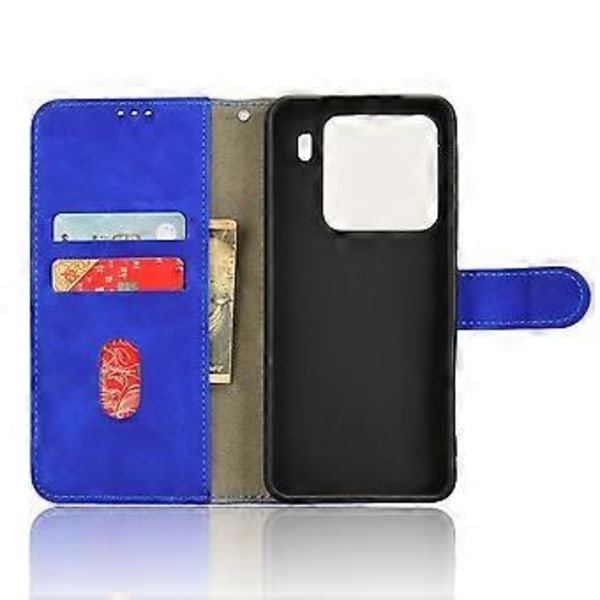 För Xiaomi 15 Pro Läderfodral Hudkänsla Anti-Fall Plånbok Flip Telefonfodral (Stil B)