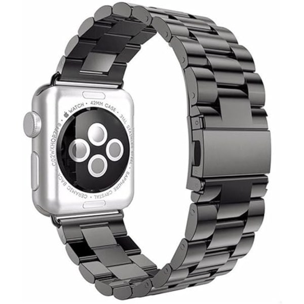 Kompatibel med Apple Watch Series 9 42mm 44mm 45mm Armband, Rostfritt Stål Ersättningsarmband Metallband för iWatch S8 S7 S6 S5 S4 S3 S2 S1 SE