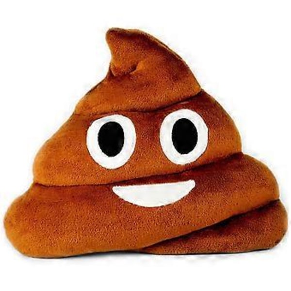 Poop Plyschkudde Rund Triangel Emoji Kudde Söt Dekorativ Plyschleksak Brun Present till Barn och Vänner