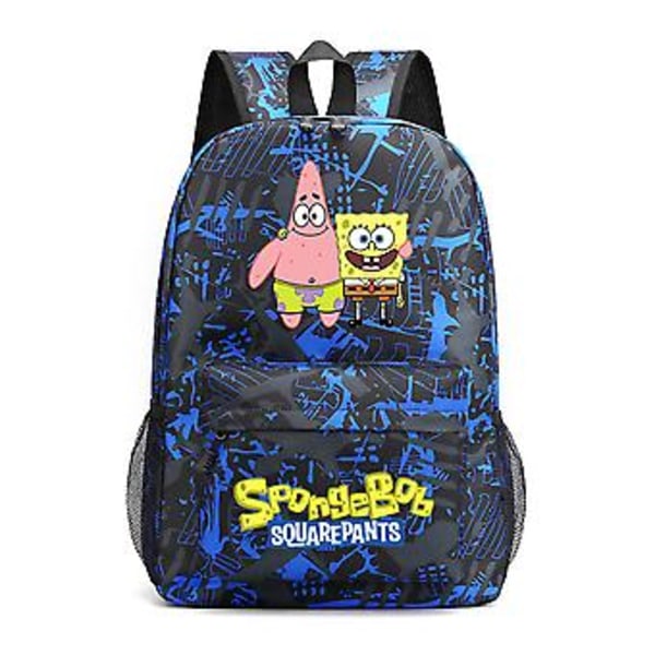 Barnens Pojkars Flickors Spongebob Squarepants Patrick Star Ryggsäck Skolväska Reseväska Axelväska Present (A)