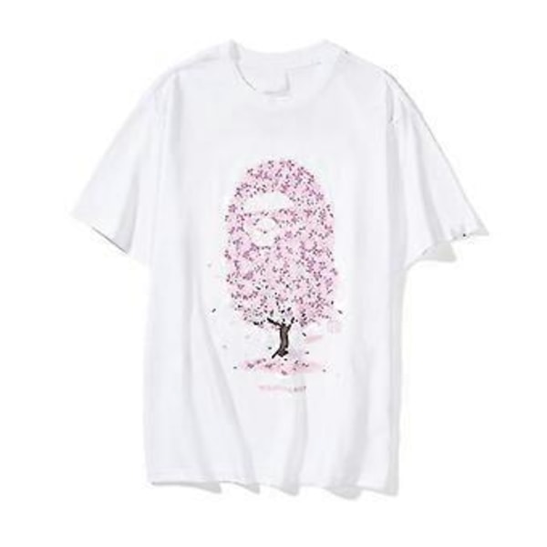2023 Japansk T-shirt til Mænd Aasual Bogstav Print Rund Hals Kortærmet Bapes T-shirts Kortærmet Bomuld Unisex T-shirt (XXXL 11)