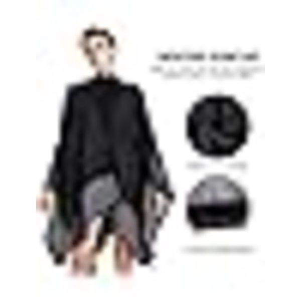 Poncho Dam Kvinna Vinter Varm Elegant Poncho Pläd Poncho Kappa Stickad Poncho Kavaj Vinter Poncho Halsduk Kvinna Present till Födelsedag Jul