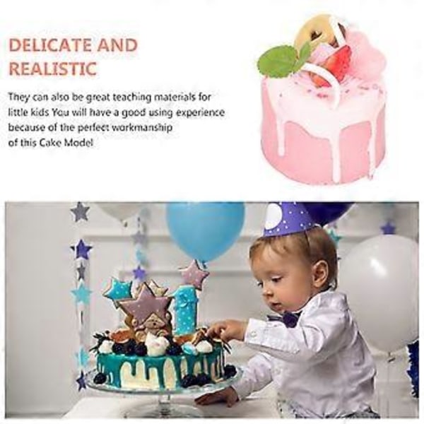 Kunstig Kakedekor Falsk Simuleringskakemodell Fotografering Falsk Kakebutikkforsyning