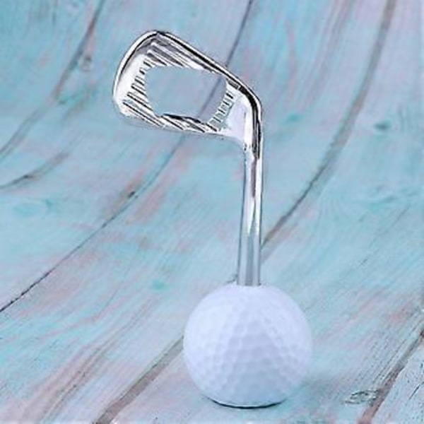 Nyhet Golfboll Flasköppnare Golfare Kapsylöppnare Födelsedagspresent för golfentusiaster (Silverfärgad)