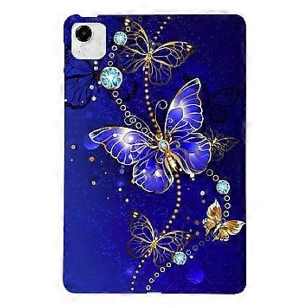 For Honor Pad X9a TPU-deksel Mønstertrykk Slankt Beskyttelsesdeksel for Nettbrett (Blå Sommerfugl)