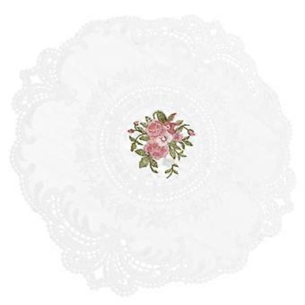 Retro Design Bordstablett Spets Bordsmatta Skrivbordsunderlägg Broderi Kopp Platta Pad