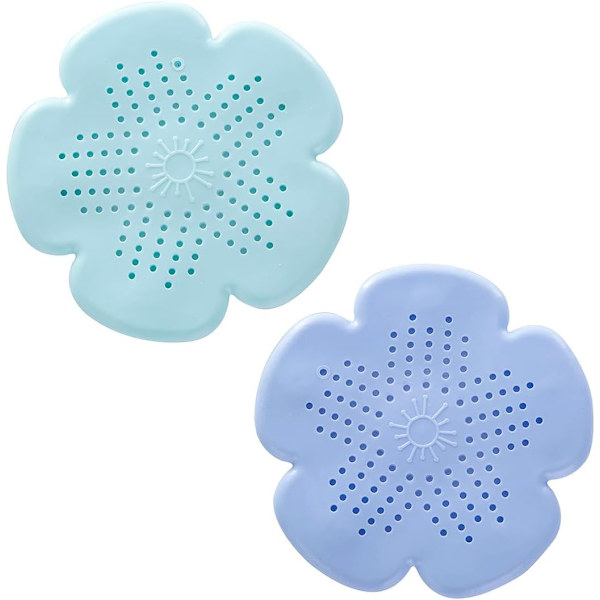 2-pack silikon diskhossil, duschhårssil, blomma