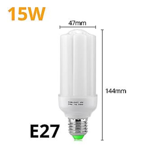 Full New Led Lamp E27 E14 5w 7w 9w 10w 15w Smd 2835 Corn Bulb 220v 110v Chandelier Leds Candle Light Spotlight White E27 15W