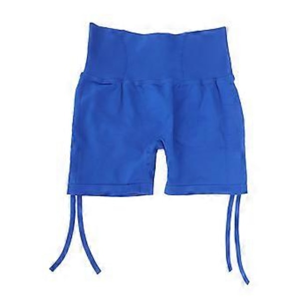 Dame Workout Shorts Høj Talje Hip Lifting Svedabsorberende Slim Fit Elastisk Dame Yoga Shorts med Side Snor( )