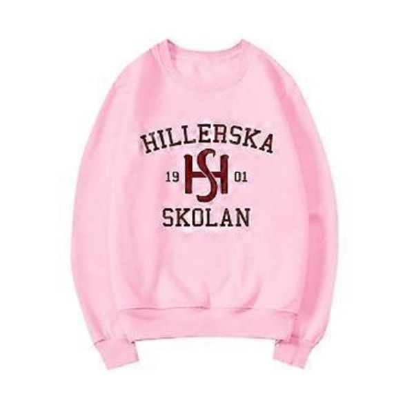 Young Royals Hillerska Skolan Collegepaita Hillerska Skolan Huppari Naisten Pitkähihainen Collegepaita Graafiset Hupparit Katumuoti Topit (M pinkki)