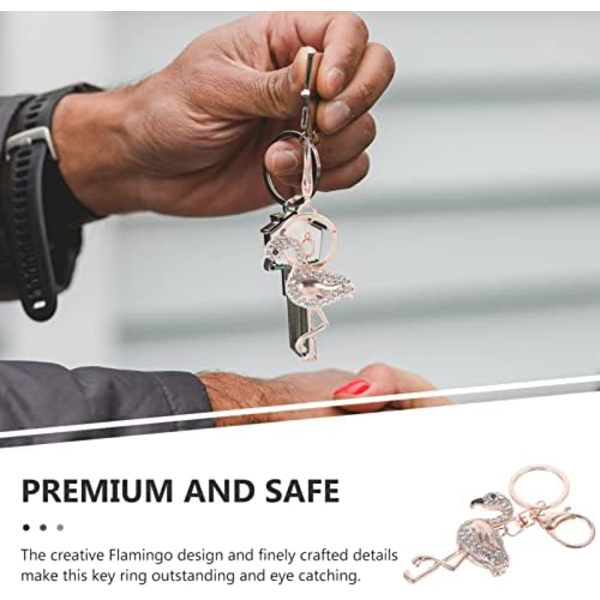 Flamingo nøgleringe Flamingo Rhinestone nøgleringe Fashion nøgleholder Kunsthåndværk vedhæng Legering nøglering Krystal hængende ornament