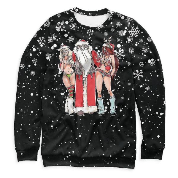 Christmas Bright Neon Lighting Christmas Sweater Unisex Hoodie, All Over Printed Sweatshirt 3d G39z2286 Hoodie Casual Sweater Julegave.6XL.