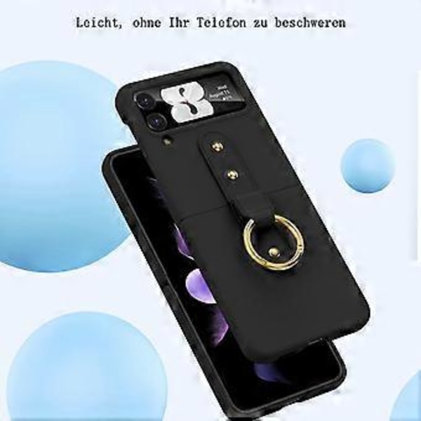 Samsung Galaxy Z Flip4 -kotelo, jossa on tarkka painikkeiden kohdistus ja sisäänrakennettu näytönsuoja, antimikrobinen tekniikka ja tukirengas tarjoavat turvallisuutta