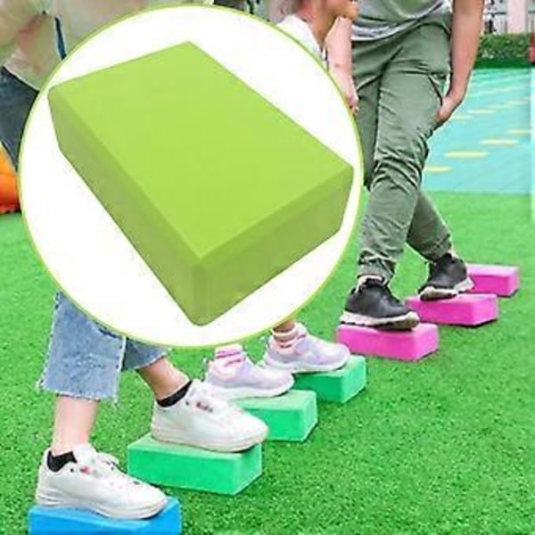 Balans Stepping Stone Sensorisk Halkfri EVA Material Sensoriska Leksaker Hinderbana Yogablock för Barn Småbarn Åldrar 3+ (grön)