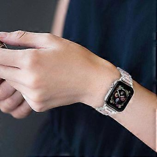 Kompatibel med Apple Watch Rem 38mm-40mm/ 42mm-44mm Udskiftning Rustfrit Stål Metal Rem til Apple Watch Series 5/4/3/2/1 (38 til 40mm mellem rose)