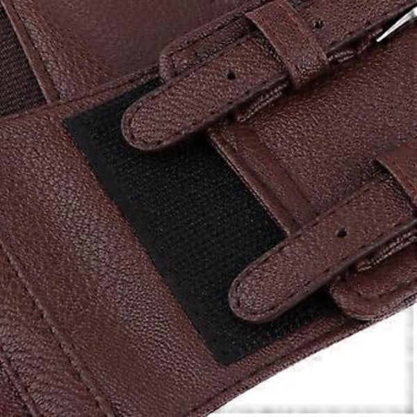 Mode Läder Steampunk Sexig Underbyst Midjebälte Korsett Svart(. D Brun)