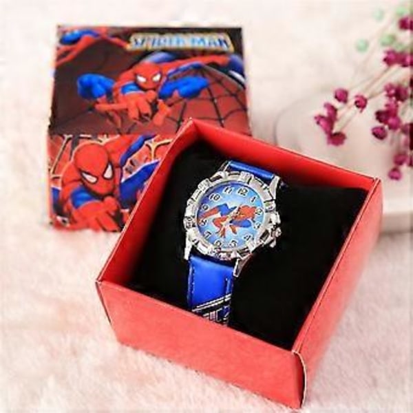 Barn Spiderman Superhjälte Armbandsur Pojkar Flickor Present (Kungsblå)