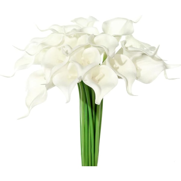 Faux Latex Bukett, 10 Calla Lilies, Realistic Touch, Blommor för